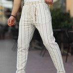 Striped Knitted Trousers // Blue + Black (S)