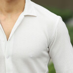 Waffle Pattern Shirt // White (S)