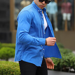 Button-Up Shirt // Blue (S)