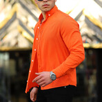 Button-Up Shirt // Orange (S)