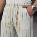 Striped Knitted Trousers // Blue + Black (S)