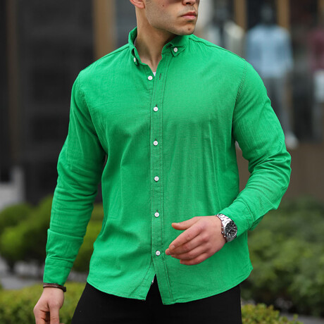 Button-Up Shirt // Green (S)