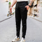 Striped Jogger // Black (S)