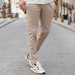 Striped Jogger // Beige (S)