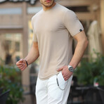 Crew Neck T-Shirt // Beige (S)