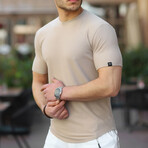 Crew Neck T-Shirt // Beige (S)