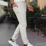 Striped Knitted Trousers // Blue + Black (S)