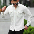 Double Pocket Button-Up // Ecru (S)