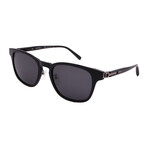 Men SF1021SA 001 Square Sunglasses // Black + Dark Gray