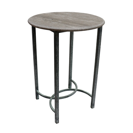 Marble Top Side Table // Gray