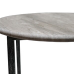 Marble Top Side Table // Gray