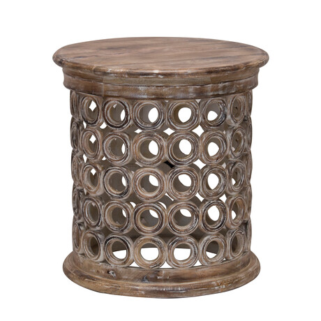 Carved Ring Side Table