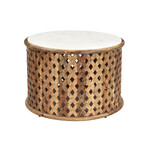 Carved Marble Top Coffee Table