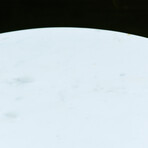 Marble Top Side Table // White Wash