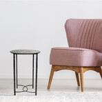 Marble Top Side Table // Gray