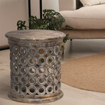 Carved Ring Side Table