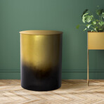 Metal Side Table // Gold + Black