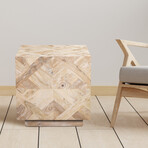Parquet Pattern Side Table