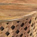 Carved Marble Top Coffee Table