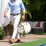 Hotel Collection Duffel Bag // Beige & Brown