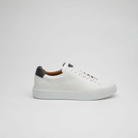 TT1505 Genuine Leather Men Sneakers // White (Size: 45)