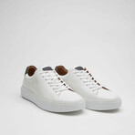 TT1505 Genuine Leather Men Sneakers // White (Size: 45)