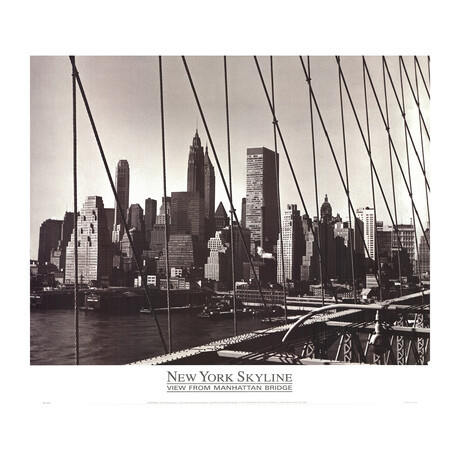 New York Skyline View from Manhattan Bridge // Artist Unknown