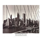 New York Skyline View from Manhattan Bridge // Artist Unknown