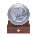 Amber Crystal Light // 3D Laser World Globe