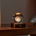 Amber Crystal Light // 3D Laser Dandelion