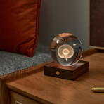 Amber Crystal Light // 3D Laser Dandelion