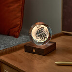 Amber Crystal Light // 3D Laser World Globe