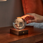 Amber Crystal Light // 3D Laser World Globe