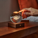 Amber Crystal Light // 3D Laser Galaxy