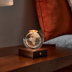 Amber Crystal Light // 3D Laser World Globe