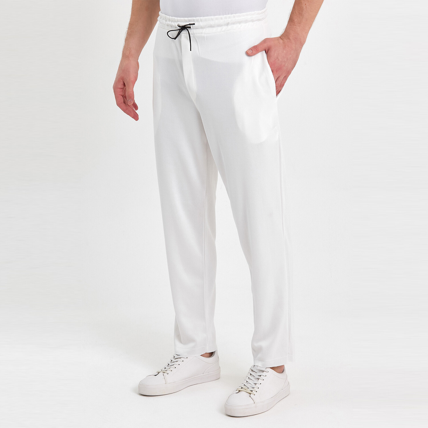 Drawstring Pants // White (2XL) - Plus Ninety Apparel - Touch of Modern