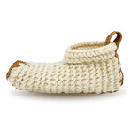 Chilote Salmon Slippers // Ivory + Brown (M)