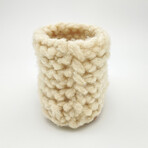 Chilote Baby Shoes // One Size // Ivory + Brown