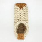 Chilote Salmon Slippers // Ivory + Brown (M)