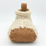 Chilote Salmon Slippers // Ivory + Brown (M)