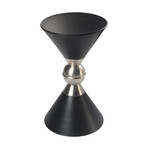 Metal Side Table // Black + Silver