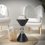 Metal Side Table // Black + Silver