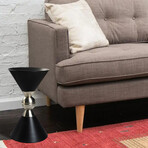 Metal Side Table // Black + Silver