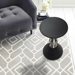 Metal Side Table // Black + Silver
