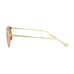 Gucci // Men's Aviator Sunglasses // Gold + Orange