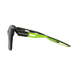 Balenciaga // Unisex Square-Rectangle Sunglasses // Black + Green + Gray