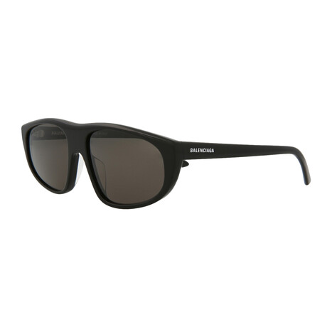 Balenciaga // Men's Aviator Sunglasses // Shiny Black
