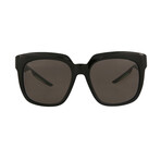 Balenciaga // Unisex Square-Rectangle Sunglasses // Black + Green + Gray
