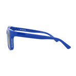 Balenciaga // Unisex Square-Rectangle Sunglasses // Blue + Brown