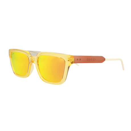 Gucci // Men's Square-Rectangle Sunglasses // Orange